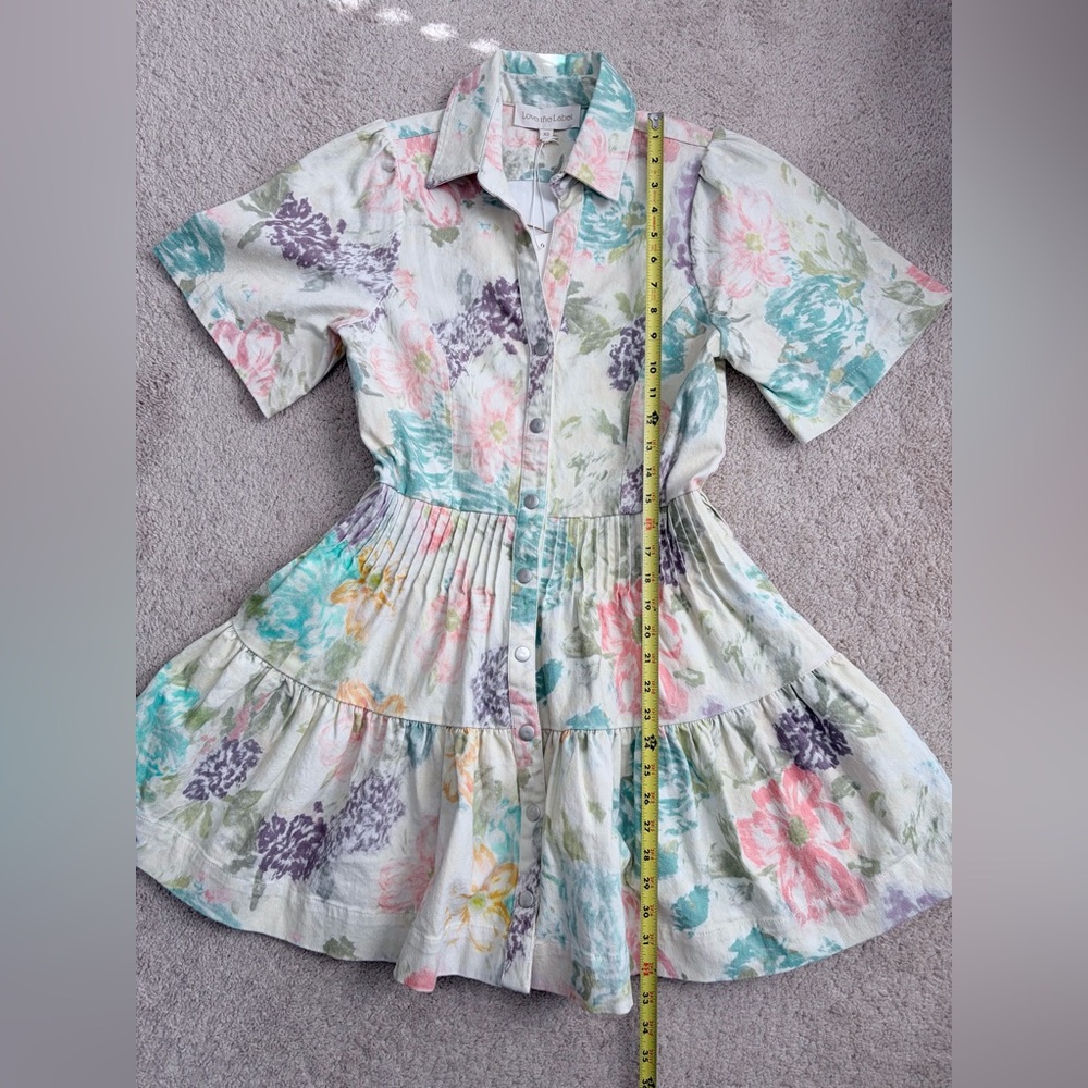 Love the Label NWT Liane Women's Denim Floral Dress Size‎ XS Etham Floral Print - Picture 11 of 12